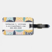 Abstraktes Schaltmuster Gepäckanhänger (Rückseite horizontal)