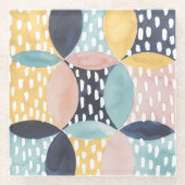 Abstraktes Schaltmuster Glasuntersetzer (Vorderseite)