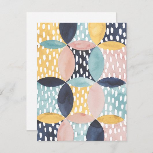 Abstraktes Schaltmuster Postkarte (Vorne/Hinten)