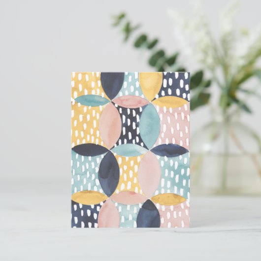 Abstraktes Schaltmuster Postkarte (Stehend Vorderseite)