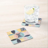 Abstraktes Schaltmuster Rechteckiger Pappuntersetzer (Vor Ort)