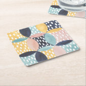 Abstraktes Schaltmuster Rechteckiger Pappuntersetzer (angewinkelt)