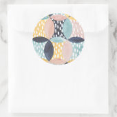 Abstraktes Schaltmuster Runder Aufkleber (Tasche)