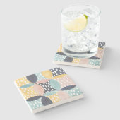 Abstraktes Schaltmuster Steinuntersetzer (Seitenansicht)