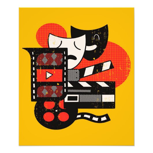 Abstraktes Schauspiel Theater| Theater Fotodruck (Vorne)