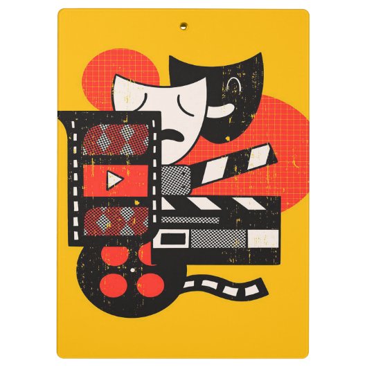 Abstraktes Schauspiel Theater| Theater Klemmbrett (Rückseite)