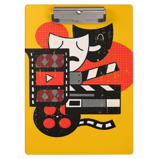 Abstraktes Schauspiel Theater| Theater Klemmbrett (Vorderseite)