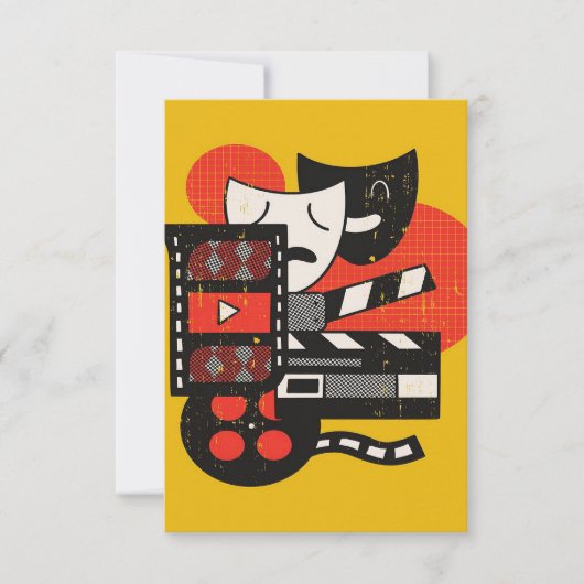 Abstraktes Schauspiel Theater| Theater RSVP Karte (Vorderseite)