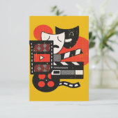 Abstraktes Schauspiel Theater| Theater RSVP Karte (Stehend Vorderseite)