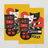 Abstraktes Schauspiel Theater| Theater RSVP Karte (Vorne/Hinten)