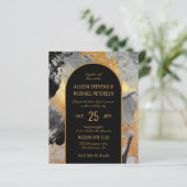 Abstraktes, schicke FOTO Hochzeit Einladung (Stehend Vorderseite)