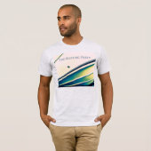 Abstraktes Schiff im Blue T - Shirt (Vorne ganz)