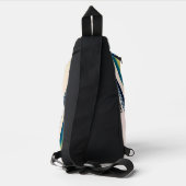 Abstraktes Schiff in Blue Sling Bag (Rückseite)