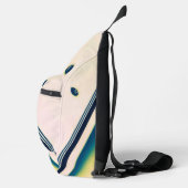 Abstraktes Schiff in Blue Sling Bag (Rechts)