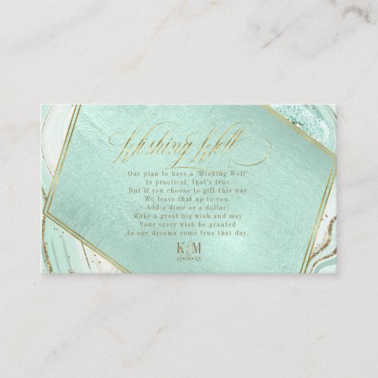 Abstraktes Schiff wünscht Brunnen V1 Minze ID827 Begleitkarte (Vorderseite)