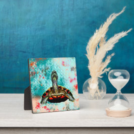 Abstraktes Schildkrötenwerk Fotoplatte