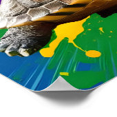 Abstraktes Schildkrötenwerk Poster (Ecke)