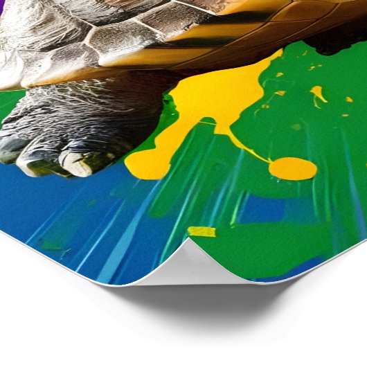 Abstraktes Schildkrötenwerk Poster (Ecke)