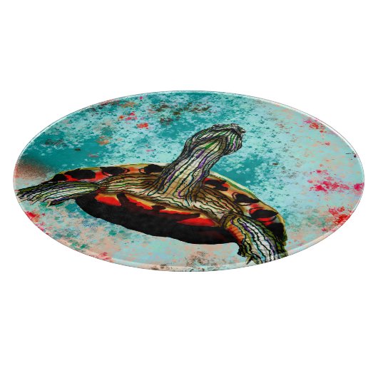 Abstraktes Schildkrötenwerk Schneidebrett (Ecke)