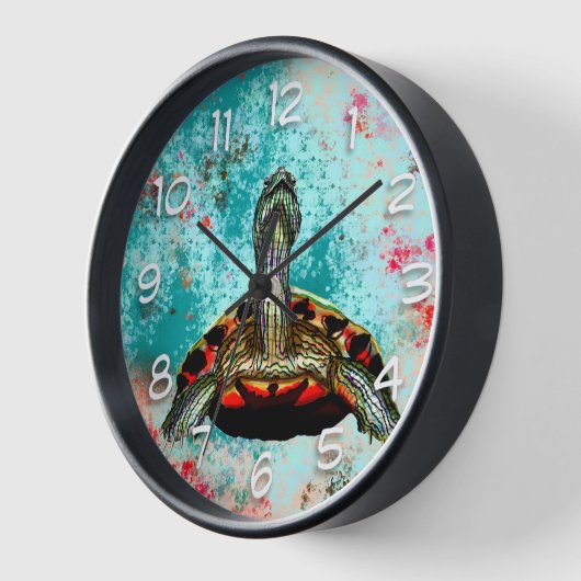 Abstraktes Schildkrötenwerk Uhr (Winkel)