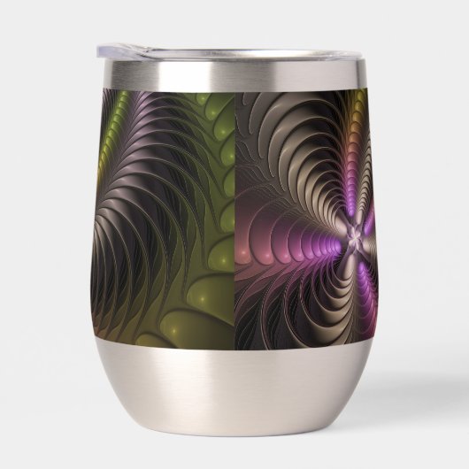 Abstraktes schlankes, buntes 3D-Fraktal (Rechts)