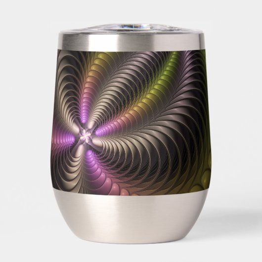 Abstraktes schlankes, buntes 3D-Fraktal (Vorderseite)