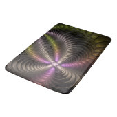 Abstraktes schlankes, buntes 3D-Fraktal Badematte (Schrägansicht)