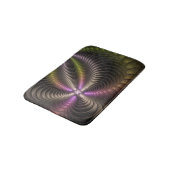Abstraktes schlankes, buntes 3D-Fraktal Badematte (Schrägansicht)