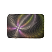 Abstraktes schlankes, buntes 3D-Fraktal Badematte (Vorderseite)