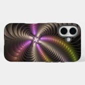 Abstraktes schlankes, buntes 3D-Fraktal Case-Mate iPhone Hülle (Rückseite (Horizontal))