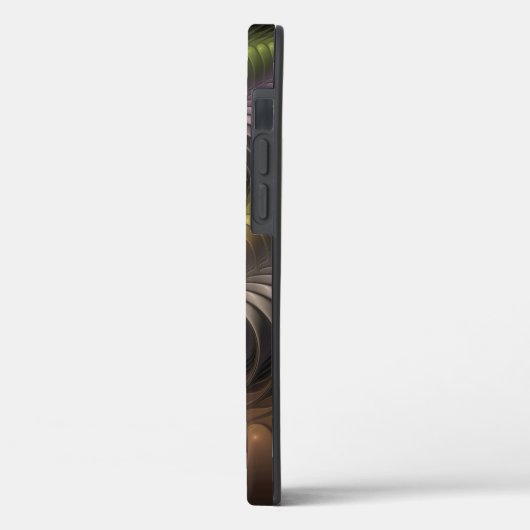 Abstraktes schlankes, buntes 3D-Fraktal Case-Mate iPhone Hülle (Rückseite / Links)