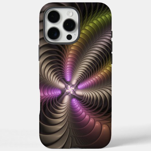 Abstraktes schlankes, buntes 3D-Fraktal Case-Mate iPhone Hülle (Rückseite)