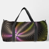 Abstraktes schlankes, buntes 3D-Fraktal Duffle Bag (Vorderseite)