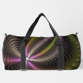 Abstraktes schlankes, buntes 3D-Fraktal Duffle Bag (Rückseite)