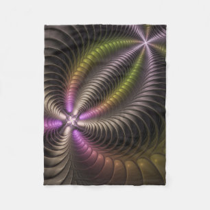 Abstraktes schlankes, buntes 3D-Fraktal Fleecedecke