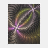 Abstraktes schlankes, buntes 3D-Fraktal Fleecedecke (Vorderseite)