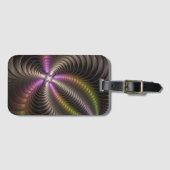 Abstraktes schlankes, buntes 3D-Fraktal Gepäckanhänger (Vorderseite (Horizontal))