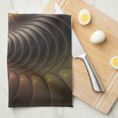 Abstraktes schlankes, buntes 3D-Fraktal Geschirrtuch (Viertel Falte)