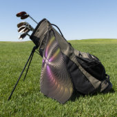 Abstraktes schlankes, buntes 3D-Fraktal Golfhandtuch (Gras)