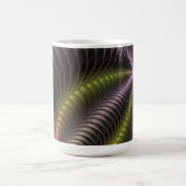 Abstraktes schlankes, buntes 3D-Fraktal Kaffeetasse (Mittel)