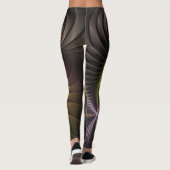 Abstraktes schlankes, buntes 3D-Fraktal Leggings (Rückseite)