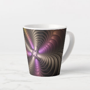 Abstraktes schlankes, buntes 3D-Fraktal Milchtasse