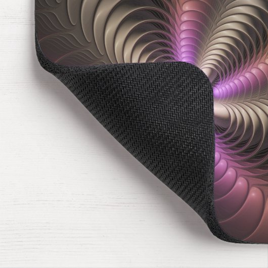 Abstraktes schlankes, buntes 3D-Fraktal Mousepad (Ecke)