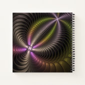 Abstraktes schlankes, buntes 3D-Fraktal Notizblock (Rückseite)