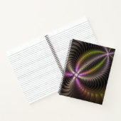 Abstraktes schlankes, buntes 3D-Fraktal Notizblock (Innenseite)