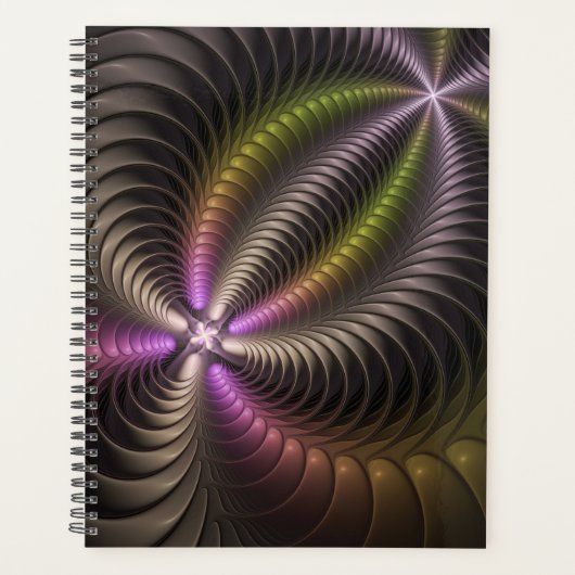 Abstraktes schlankes, buntes 3D-Fraktal Planer (Vorderseite)