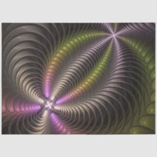 Abstraktes schlankes, buntes 3D-Fraktal Seidenpapier