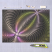 Abstraktes schlankes, buntes 3D-Fraktal Seidenpapier (Handwerk)