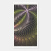 Abstraktes schlankes, buntes 3D-Fraktal Serviette (Vorderseite)