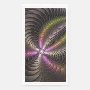 Abstraktes schlankes, buntes 3D-Fraktal Serviette